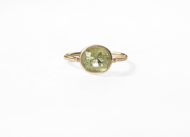一点もの k18 Color Change Chrysoberyl リング/ 受注制作の画像1枚目