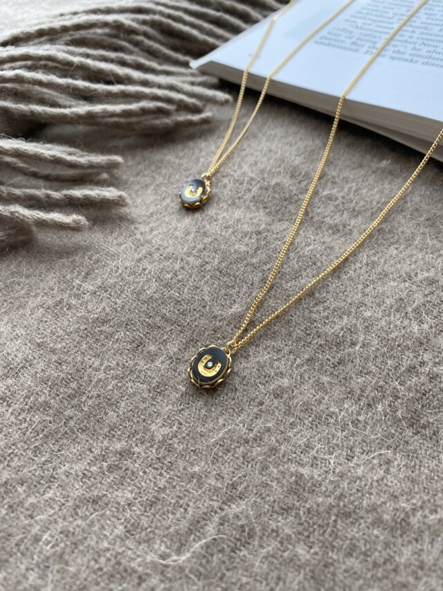 Vintage Glass Cabochonモチーフnecklaces Horse Shoeの画像1枚目