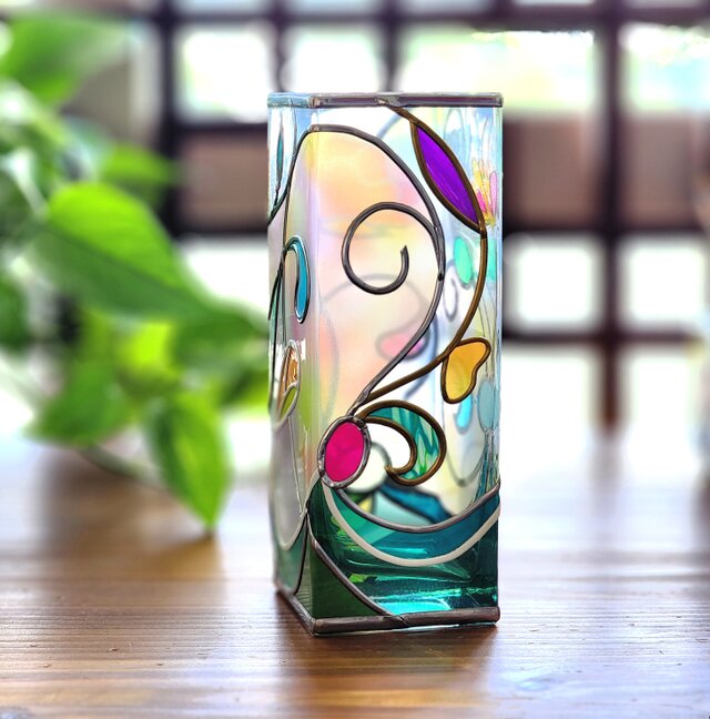 受注：ガラス花瓶『Newフェアリーのお花畑』 | iichi 日々の