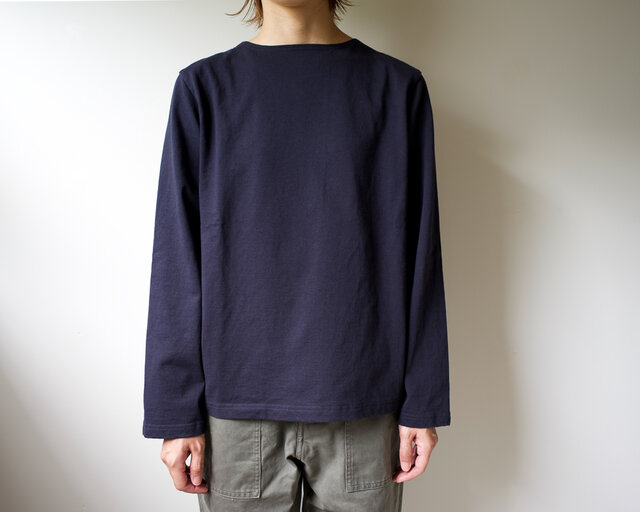 pablo cotton/center back long sleeve tshirt /navy/size1・2・ 3の画像1枚目