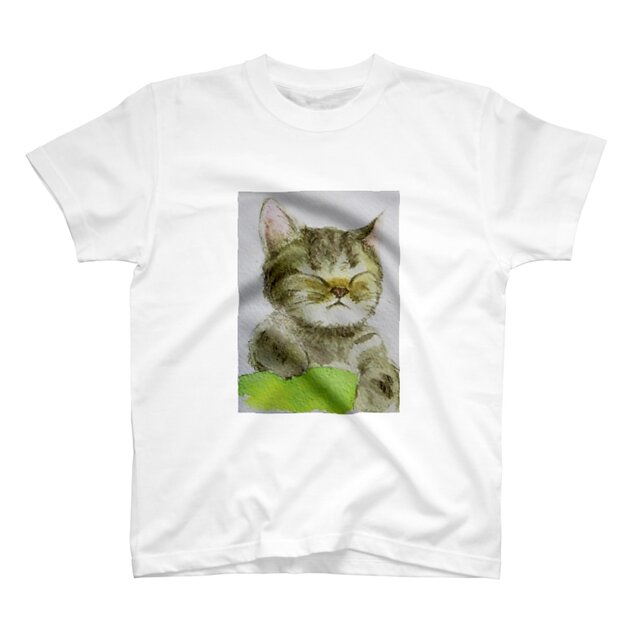「眠いにゃんTシャツ」(110サイズ)の画像1枚目
