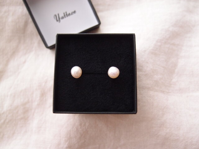 【再入荷】バロックパールのプチピアス【K14gf】Baroque pearl/8mmの画像1枚目