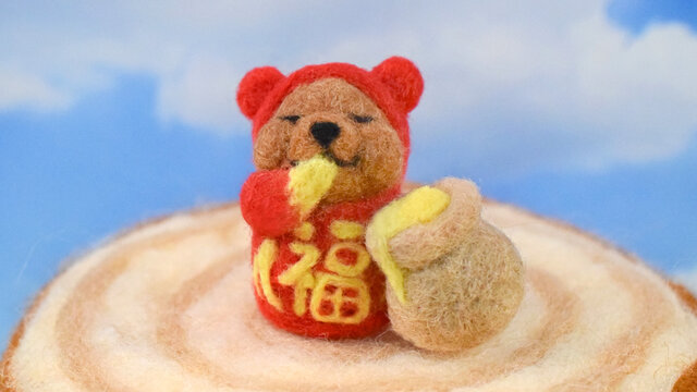 福来る!甘くて美味しいはちみつでおなかいっぱいのダルマコグマの画像1枚目