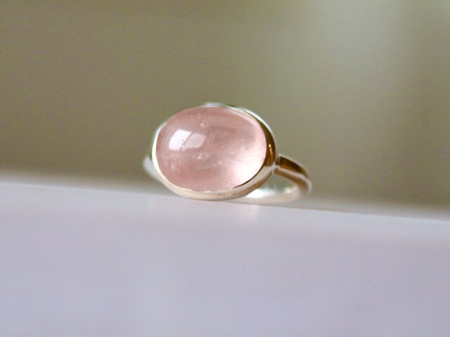 桜貝のモルガナイト ringの画像1枚目