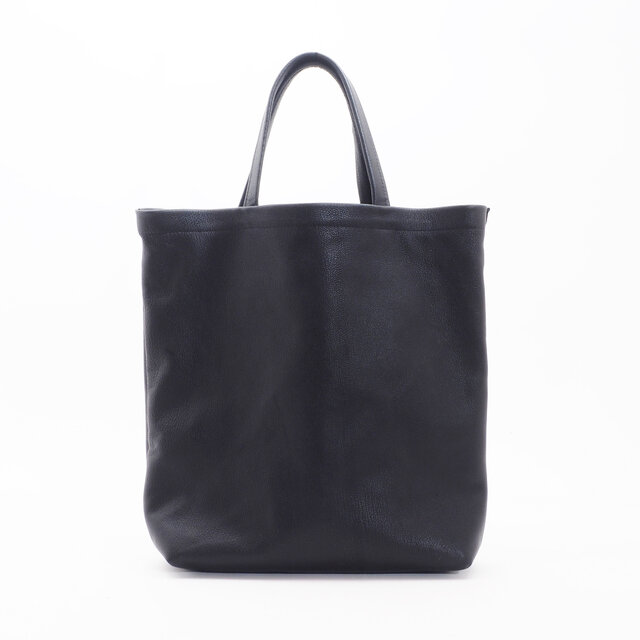 GoatLeatherHandbag(黒)/白糸/山羊革/HB007の画像1枚目