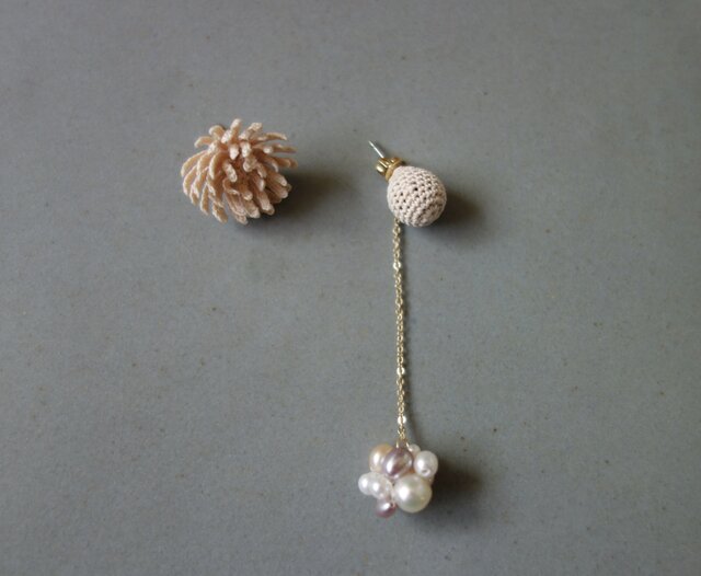 ohana & pearl * nude pink / 受注生産の画像1枚目