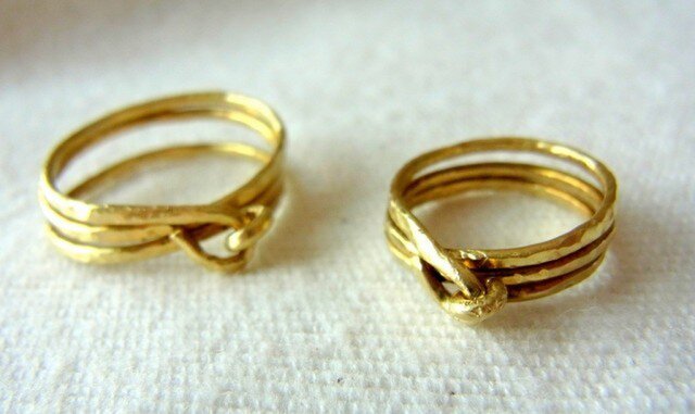 クラフトな雰囲気 真鍮リング メンズ・ペアリングにも | iichi 日々の