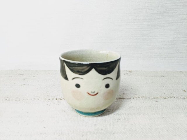 りんご灰釉・こけし湯呑みの画像1枚目