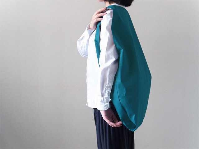 Bicolor Cloth Bag (ターコイズブルー):カレン クオイルの画像1枚目