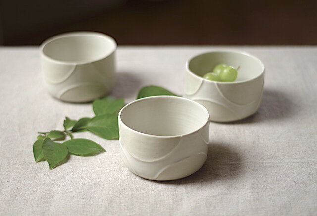ツツ茶碗 半円9.5cmの画像1枚目