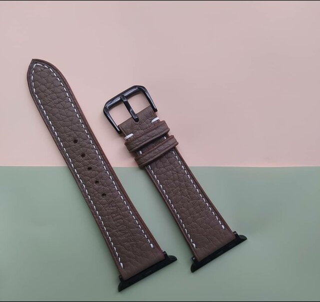 新素材新作 高級革使用のApple Watchベルト 時計ベルト エトゥープ色