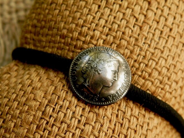 #H107 Switzerland Coin Hair Elasticの画像1枚目