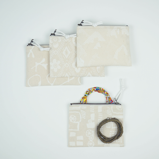 pouch 105F アイボリー×白の画像1枚目