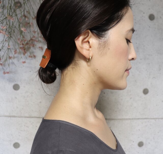 hum フープピアスS　両耳 hum ハム HUMETE 'CLASSIC' PIERCED EARRINGS [et-P96s] ピアス