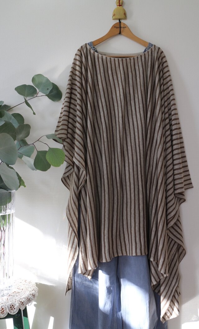 ★ニットリネン100% 変型ワンピース★一枚限定