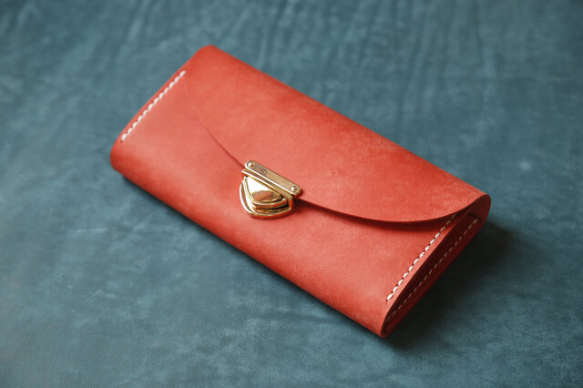 長財布 レディース 革 大容量 牛革手作り手縫い収納オルガン長財布 総