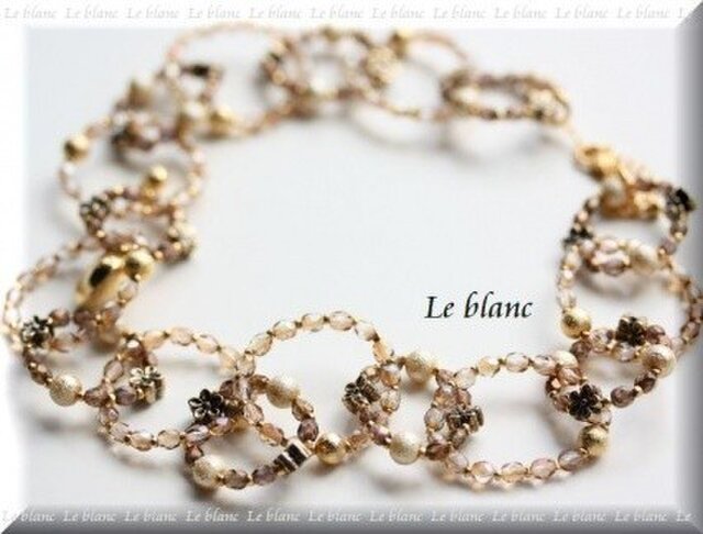 チェーンフープネックレス(beige)の画像1枚目