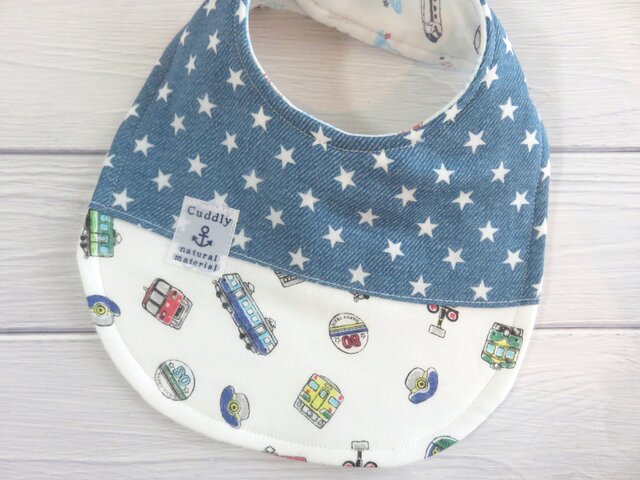 再販*男の子スタイ*デニム風スター*電車*星 | iichi 日々の暮らしを