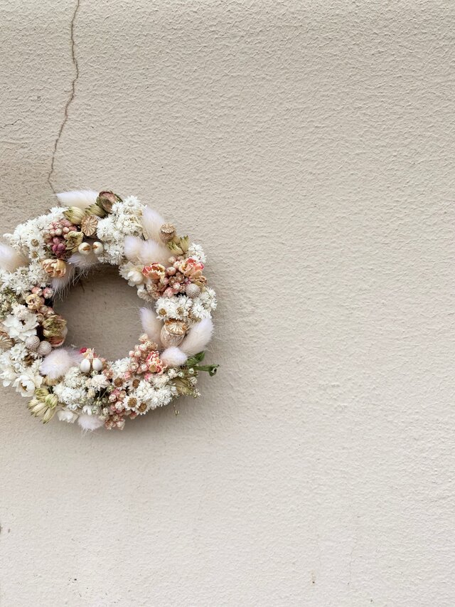 手のひらサイズの秋色リース　2