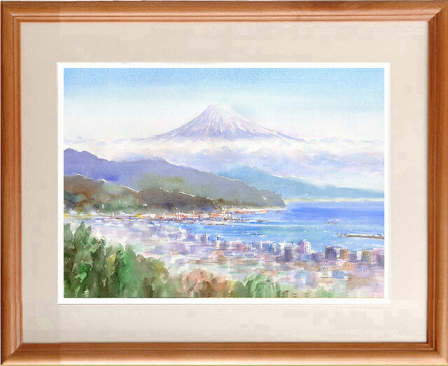 注文制作します 水彩画原画 富士山遠望（＃434） | iichi 日々の暮らし