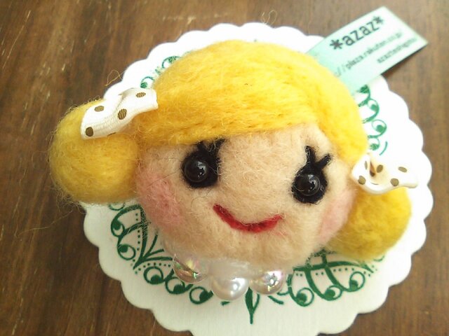大人気♡オンナノコブローチ(ツインテール・金髪)の画像1枚目
