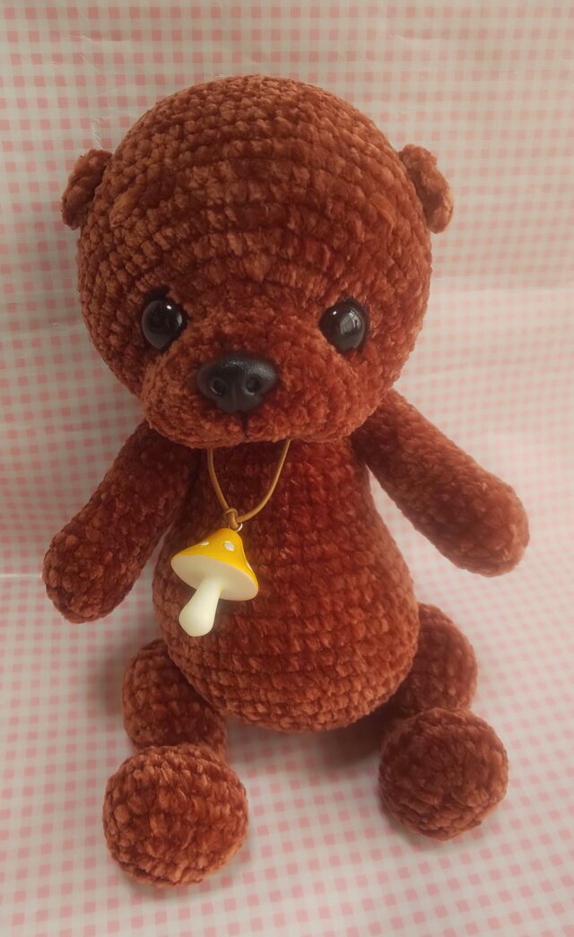 もこもこ編みぐるみ☆くたっとベア☆ブラウン