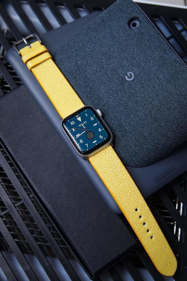 【高級革使用】スティングレイ　エイ革　Applewatchベルト　腕時計 バンド　本革 | iichi ハンドメイド・クラフト作品・手仕事品の通販