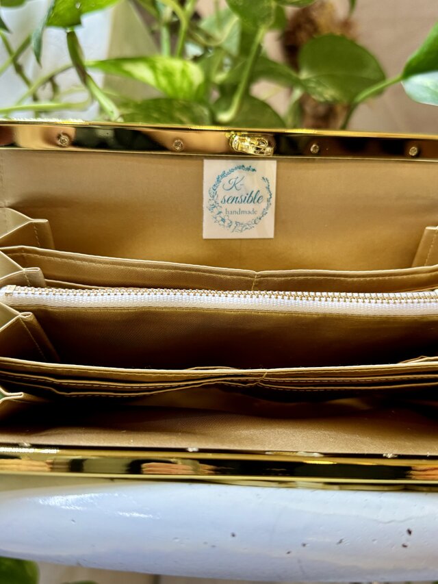 金運とご縁を呼ぶ、ハートパールのゴールド長財布 No.001 | iichi 日々