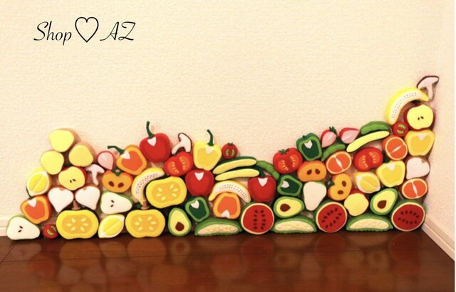 【フェルトの断面野菜セット】282…おままごと トマト パプリカ 出産祝い | iichi ハンドメイド・クラフト作品・手仕事品の通販