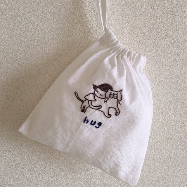 おさんぽ巾着　hug