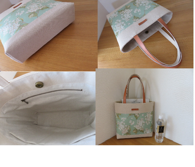 リバティ アーカイブライラックとバイオウオッシュ帆布のお出かけ