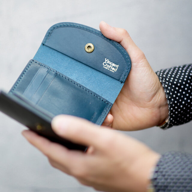 永久保証 ブッテーロレザー ×栃木レザー 三つ折り ミニ