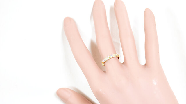 K18 ダイヤモンド リング ハーフエタニティー BT0666 | iichi 日々の