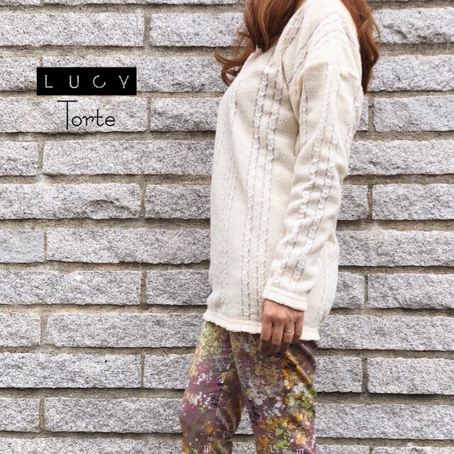 ドロップショルダーニット【IVORY】の画像1枚目