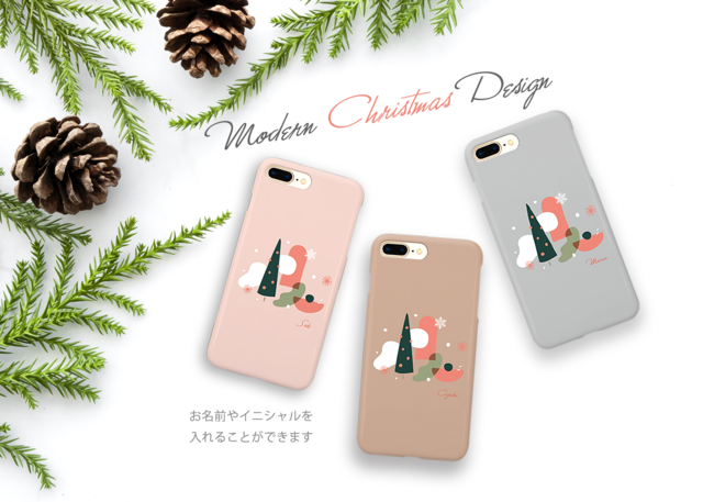 モダンクリスマスなスマホケースの画像1枚目