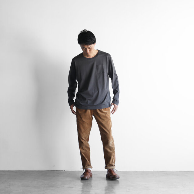 HUIS×yohakuギザコットン長袖カットソー(チャコールグレー)size3【ユニセックス】の画像1枚目