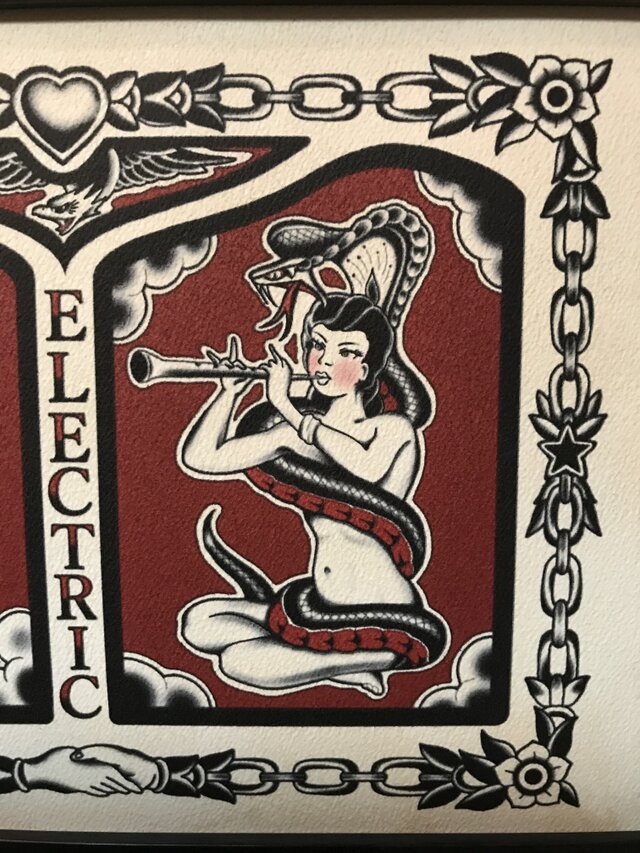 タトゥー イラスト スネークガール サイズ フレーム付き Iichi ハンドメイド クラフト作品 手仕事品の通販