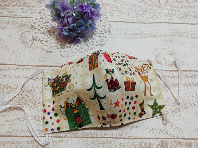 ★Xmasおしゃれマスク*大人立体マスク★の画像1枚目