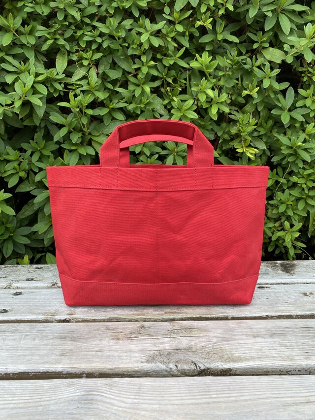 帆布トートバッグ　小　アカ