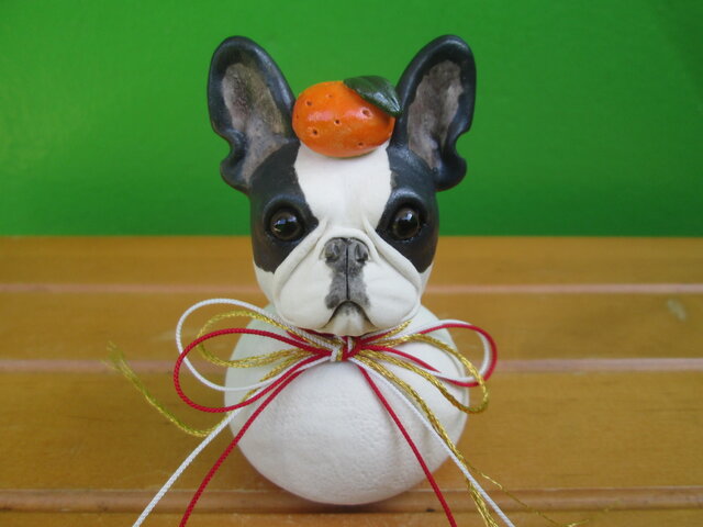 鏡餅☆フレンチブルドッグ② | iichi 日々の暮らしを心地よくする