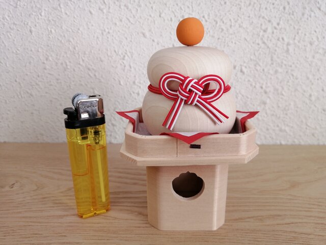 木の鏡餅 三宝2.5寸セット | iichi 日々の暮らしを心地よくする