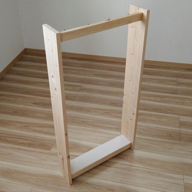無垢桧のシンプルな傘掛けの画像1枚目