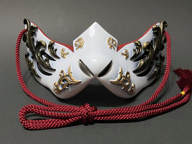 ハンドメイド 押絵 狐面 ハンドメイド 押絵 狐面