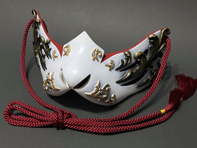 ハンドメイド　押絵　狐面 狐面 赤模様 - 幻空堂 | minne byGMOペパボ 国内最大級の