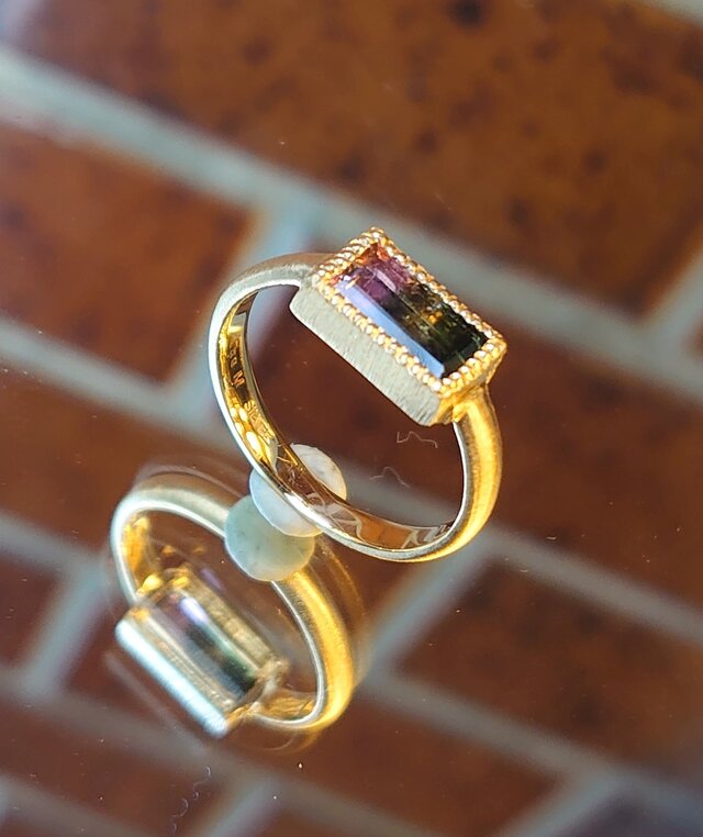 バイカラートルマリンSV925リング-2