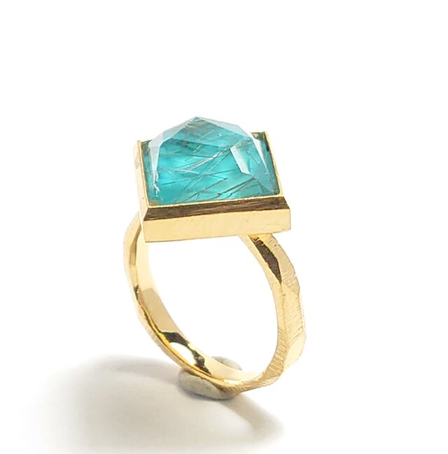 ルチルターコイズ SV925 リング-2