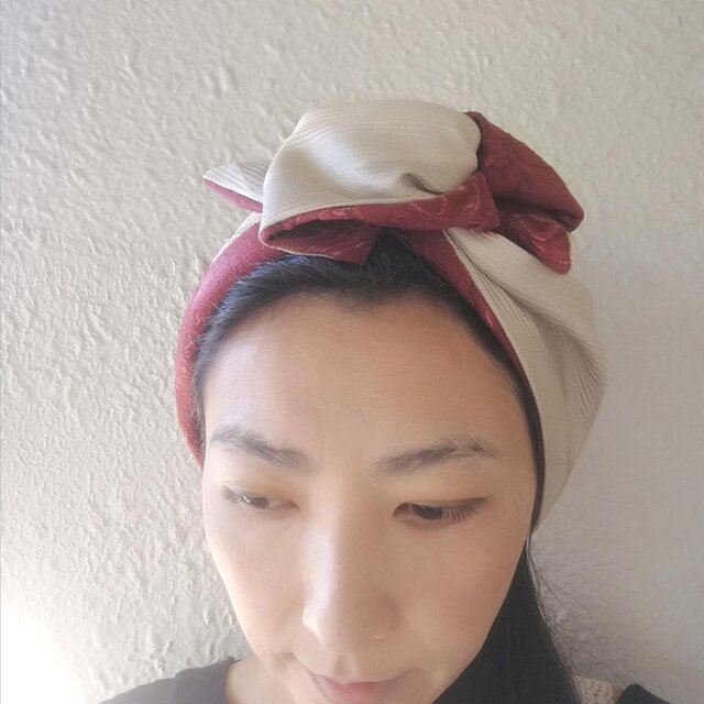 ヘアアクセサリー　ワインダマスク　& シックゴールド　ワイヤー入り ☆まきまきターバン