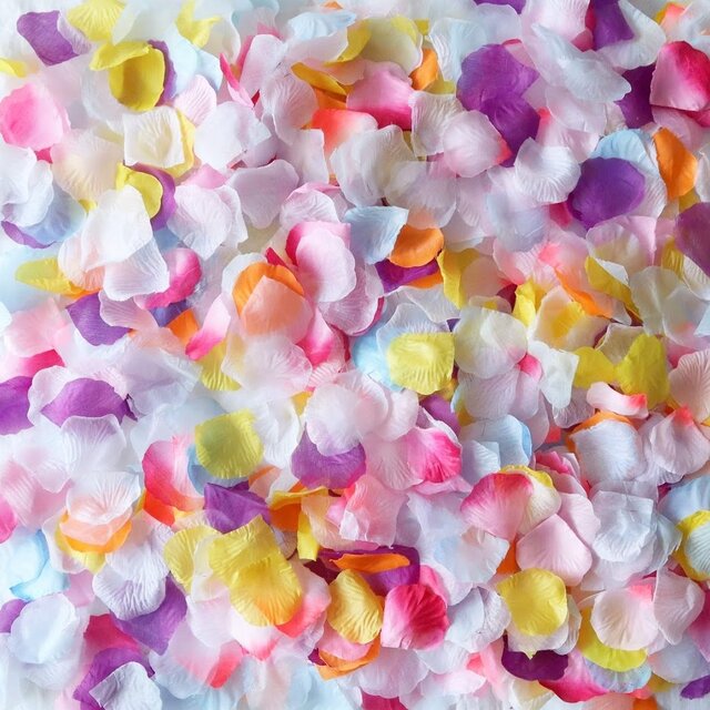 造花フラワーシャワー　個包装 楽天市場】フラワーシャワー 約1000枚 シルバーブライドMIX 2色