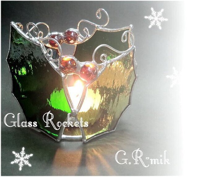 燭台　キャンドルホルダー　クリスマス　ヒイラギ 柊の花言葉 キャンドル ホルダー クリスマス X'mas ギフト | iichi