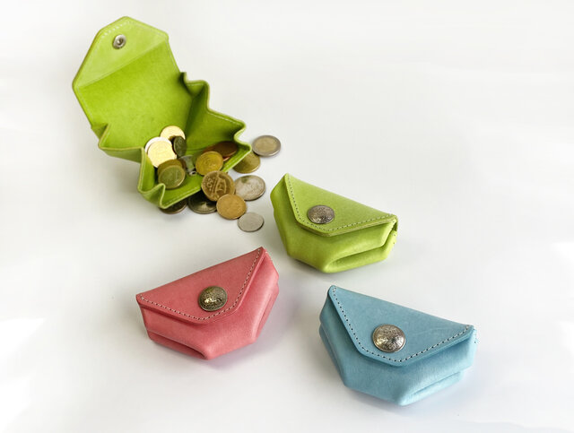しあわせのコインケース（ライムグリーン）イタリアンレザー